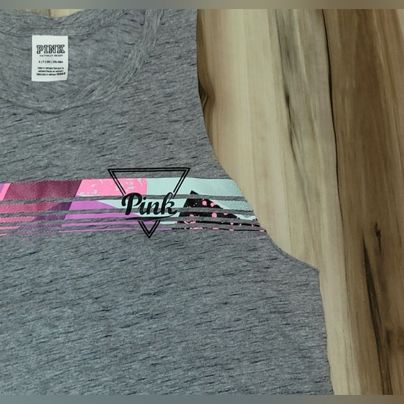 PINK Victoria’s Secret Graphic Tank – Gray | Size Small - Picture 5 of 10